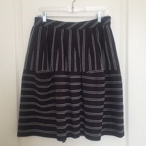 ANTHROPOLOGIE (Maeve) Navy and White Striped Skirt